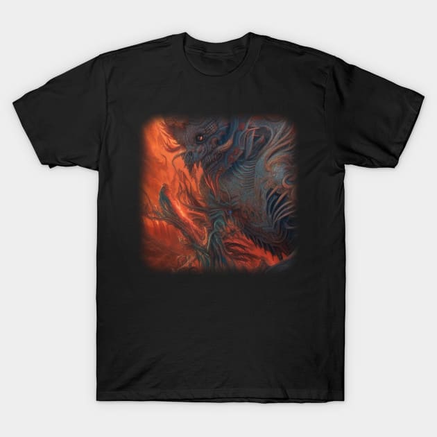 Fire Demon T-Shirt by Perryfranken